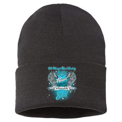 His Wings Were Ready But My Heart Was Not In Memory of My Son Sustainable Knit Beanie