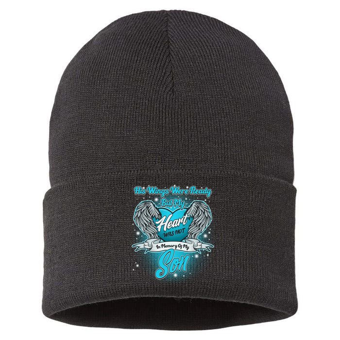 His Wings Were Ready But My Heart Was Not In Memory of My Son Sustainable Knit Beanie