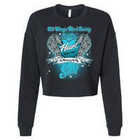 His Wings Were Ready But My Heart Was Not In Memory of My Son Cropped Pullover Crew