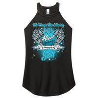 His Wings Were Ready But My Heart Was Not In Memory of My Son Women's Perfect Tri Rocker Tank