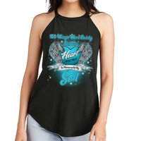 His Wings Were Ready But My Heart Was Not In Memory of My Son Women's Perfect Tri Rocker Tank
