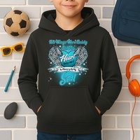 His Wings Were Ready But My Heart Was Not In Memory of My Son Kids Hoodie
