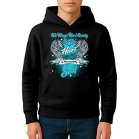 His Wings Were Ready But My Heart Was Not In Memory of My Son Kids Hoodie