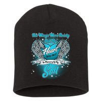 His Wings Were Ready But My Heart Was Not In Memory of My Son Short Acrylic Beanie