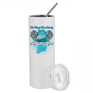 His Wings Were Ready But My Heart Was Not In Memory of My Son Stainless Steel Tumbler