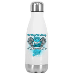 His Wings Were Ready But My Heart Was Not In Memory of My Son Stainless Steel Insulated Water Bottle