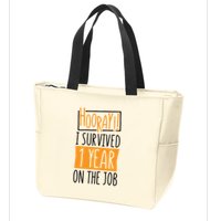 Hooray I Survived 1 Year Employees Appreciation Day Zip Tote Bag