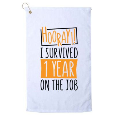 Hooray I Survived 1 Year Employees Appreciation Day Golf Towel