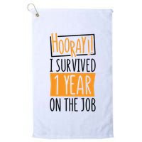 Hooray I Survived 1 Year Employees Appreciation Day Golf Towel