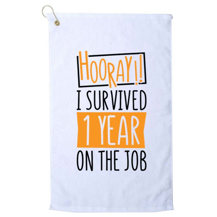 Hooray I Survived 1 Year Employees Appreciation Day Golf Towel
