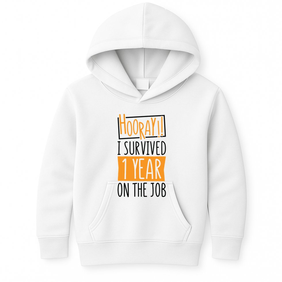 Hooray I Survived 1 Year Employees Appreciation Day Kids Hoodie