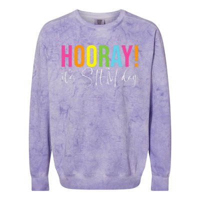 Hooray ItS Stem Day Teacher Specials Squad Back To School Colorblast Crewneck Sweatshirt