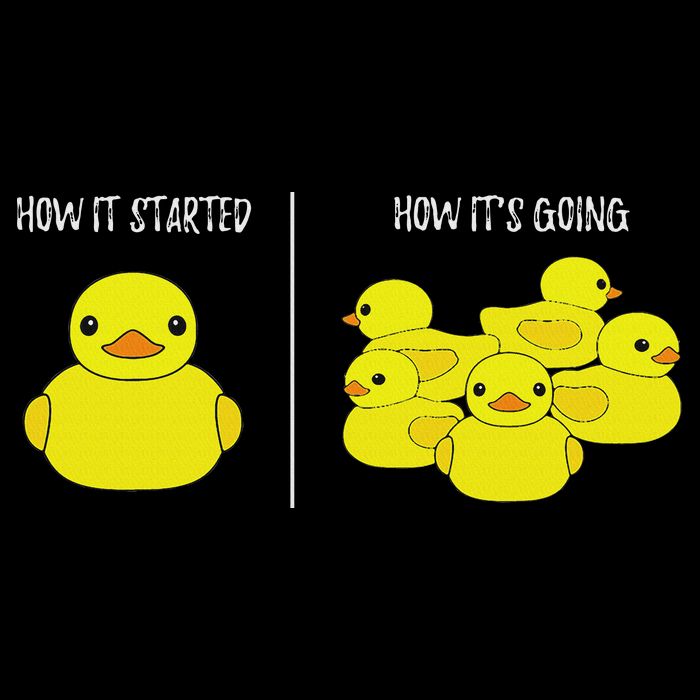 How It Started How Its Going Bath Duckie Toy Rubber Duck T-Shirt