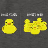 How It Started How Its Going Bath Duckie Toy Rubber Duck Vector Backpack
