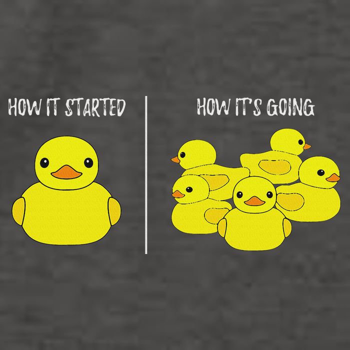 How It Started How Its Going Bath Duckie Toy Rubber Duck Vector Backpack