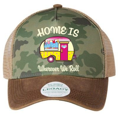 Home Is S Camper Gift Cute Funny Rv Camping Gift Legacy Tie Dye Trucker Hat