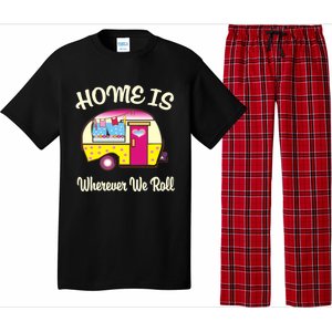 Home Is S Camper Gift Cute Funny Rv Camping Gift Pajama Set