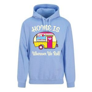 Home Is S Camper Gift Cute Funny Rv Camping Gift Unisex Surf Hoodie