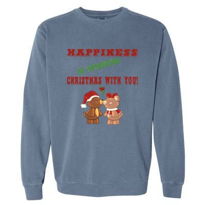 Happiness Is Spending Christmas Garment-Dyed Sweatshirt