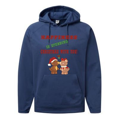 Happiness Is Spending Christmas Performance Fleece Hoodie