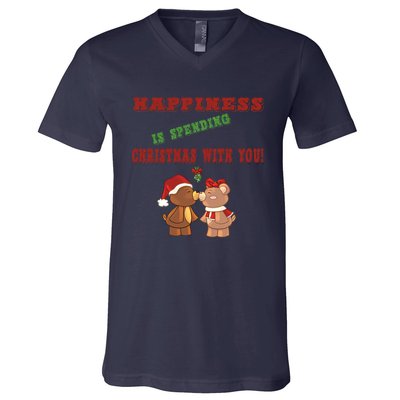 Happiness Is Spending Christmas V-Neck T-Shirt