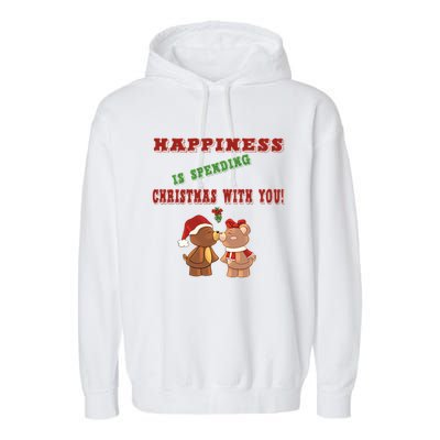 Happiness Is Spending Christmas Garment-Dyed Fleece Hoodie