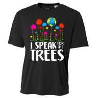 Hippie I Speak For Trees Earth Day Save Earth Cooling Performance Crew T-Shirt