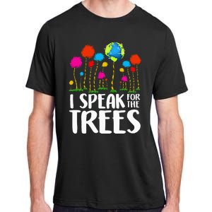 Hippie I Speak For Trees Earth Day Save Earth Adult ChromaSoft Performance T-Shirt