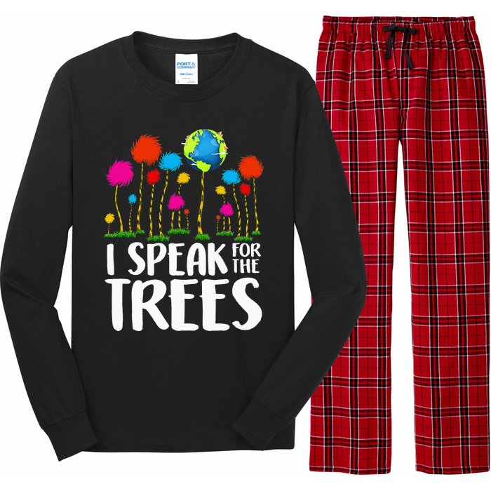 Hippie I Speak For Trees Earth Day Save Earth Long Sleeve Pajama Set