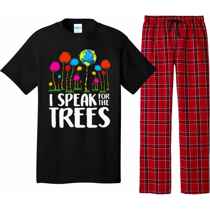 Hippie I Speak For Trees Earth Day Save Earth Pajama Set