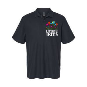 Hippie I Speak For Trees Earth Day Save Earth Softstyle Adult Sport Polo