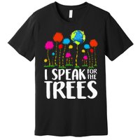 Hippie I Speak For Trees Earth Day Save Earth Premium T-Shirt