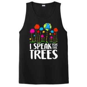 Hippie I Speak For Trees Earth Day Save Earth PosiCharge Competitor Tank