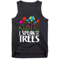 Hippie I Speak For Trees Earth Day Save Earth Tank Top