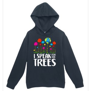 Hippie I Speak For Trees Earth Day Save Earth Urban Pullover Hoodie