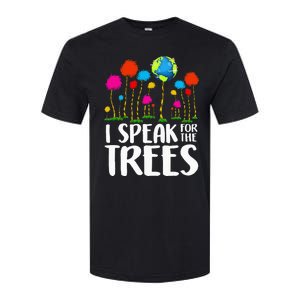 Hippie I Speak For Trees Earth Day Save Earth Softstyle CVC T-Shirt