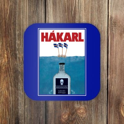 Hakarl Iceland Shark Brennivín Shot Viking Foodie Gift Coaster