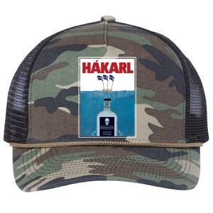 Hakarl Iceland Shark Brennivín Shot Viking Foodie Gift Retro Rope Trucker Hat Cap