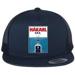 Hakarl Iceland Shark Brennivín Shot Viking Foodie Gift Flat Bill Trucker Hat