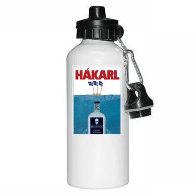 Hakarl Iceland Shark Brennivín Shot Viking Foodie Gift Aluminum Water Bottle