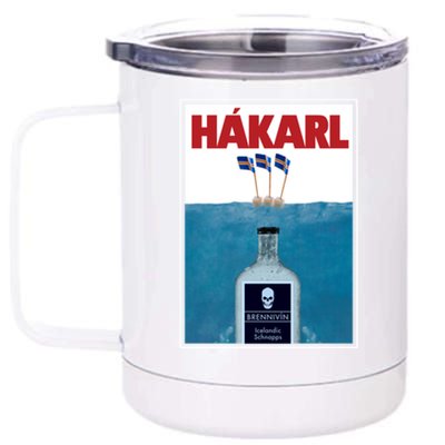 Hakarl Iceland Shark Brennivín Shot Viking Foodie Gift 12 oz Stainless Steel Tumbler Cup