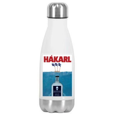 Hakarl Iceland Shark Brennivín Shot Viking Foodie Gift Stainless Steel Insulated Water Bottle