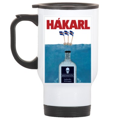 Hakarl Iceland Shark Brennivín Shot Viking Foodie Gift Stainless Steel Travel Mug