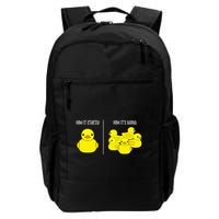 How It Started How Its Going Bath Duckie Toy Rubber Duck Daily Commute Backpack