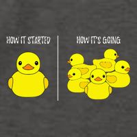 How It Started How Its Going Bath Duckie Toy Rubber Duck Vector Backpack