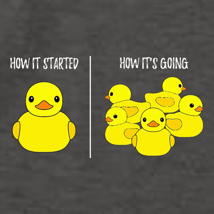 How It Started How Its Going Bath Duckie Toy Rubber Duck Vector Backpack