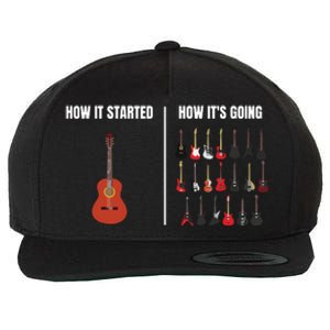 How It Started Guitar Lovers Shirts Meme Funny Guitar Wool Snapback Cap