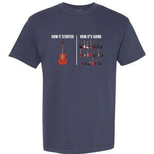 How It Started Guitar Lovers Shirts Meme Funny Guitar Garment-Dyed Heavyweight T-Shirt