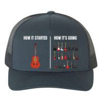 How It Started Guitar Lovers Shirts Meme Funny Guitar Yupoong Adult 5-Panel Trucker Hat