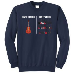 How It Started Guitar Lovers Shirts Meme Funny Guitar Sweatshirt